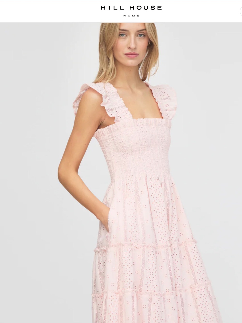 HILL HOUSE The Elite Nap Dress in Pink Floral - Picture 8 of 10
